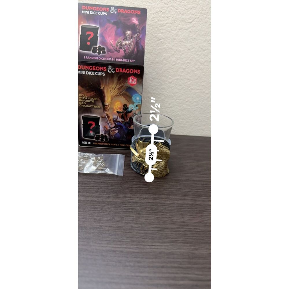D&D Dungeons & Dragons Series 2 Blind Box Mini Dice Cup - Gold Dragon (Color) - Picture 3 of 6